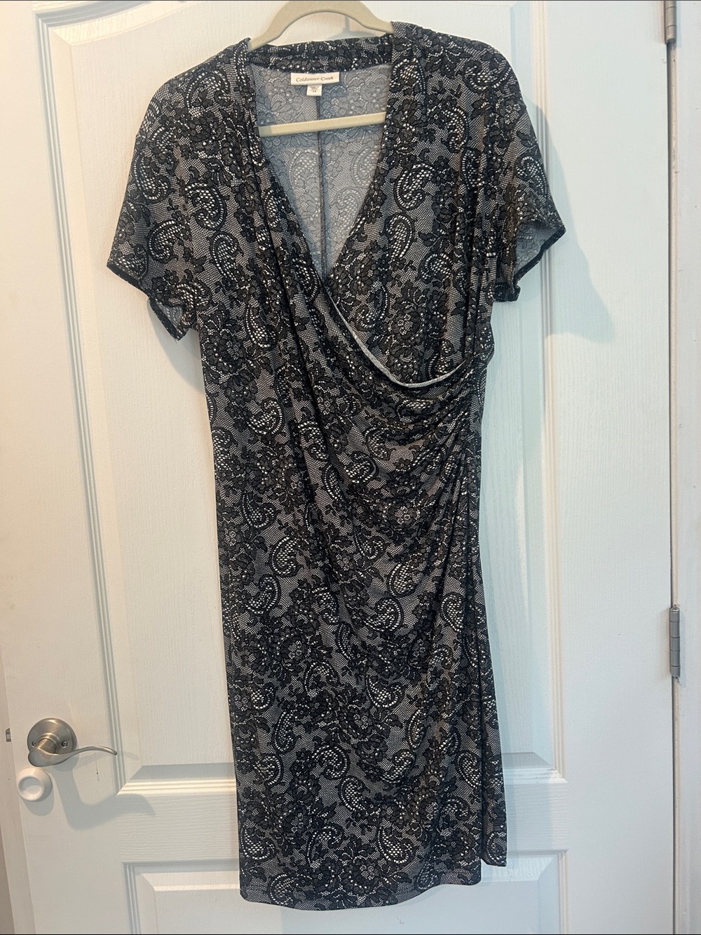 Beautiful Coldwater Creek  Paisley-Print Draped  Dress 14